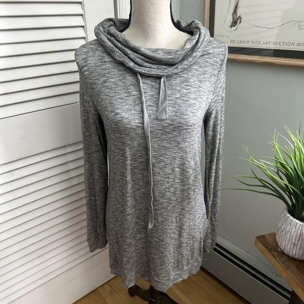 Daily Ritual Tunic Womens Medium Heather Gray Cowl Neck Minimalist Athleisure